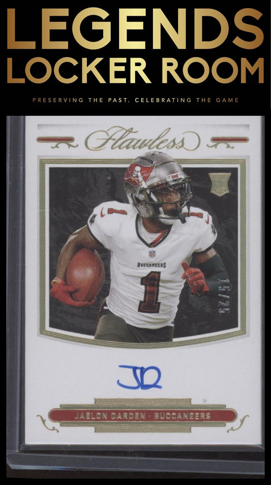 2021 Panini Flawless #RSS-JDA Jaelon Darden Rookie Shadow Signatures #/25