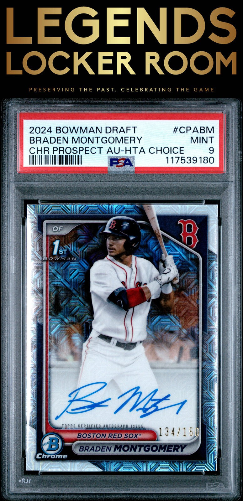 2024 Bowman Draft Chrome Prospect Auto Braden Montgomery Hta Choice PSA 9