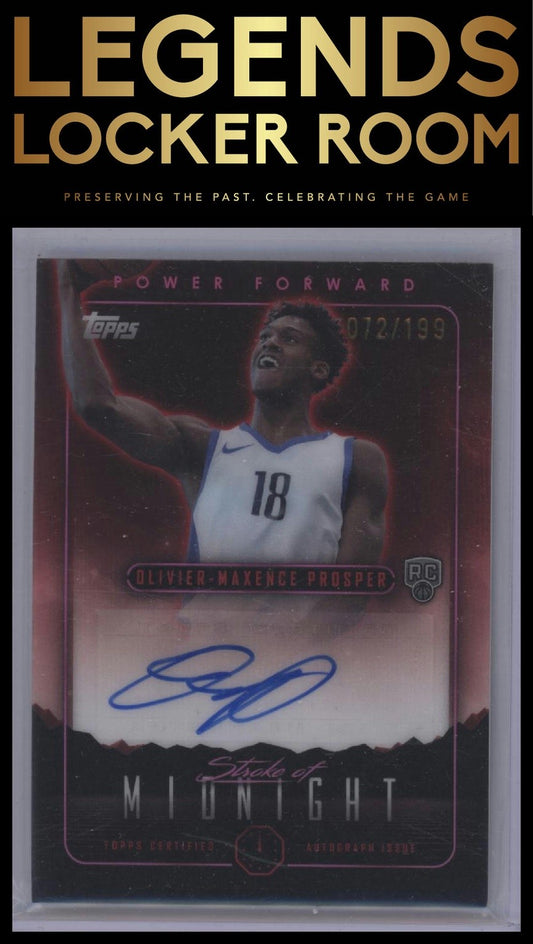 2023-24 Topps Midnight Olivier-Maxence Prosper Stroke of Midnight Auto /199