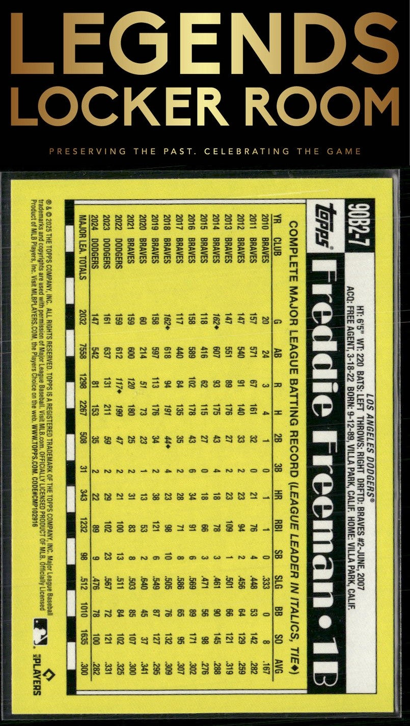 2025 Topps Freddie Freeman 1990 Topps Baseball 35th Anniversary