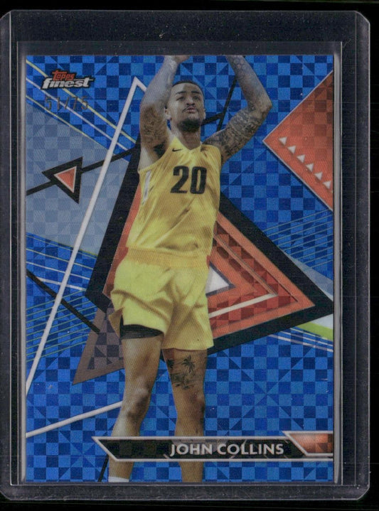2023-24 Finest #103 John Collins Blue Checkerboard Refractors #/75