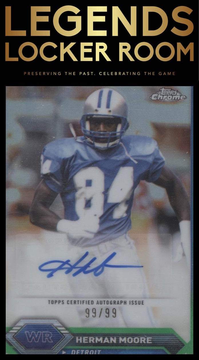 2023 Topps Composite Herman Moore Topps Chrome Auto Green Refractor 99/99
