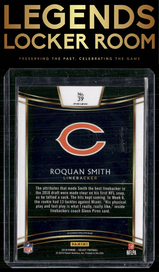 2018 Panini Select #39 Roquan Smith Silver Prizm