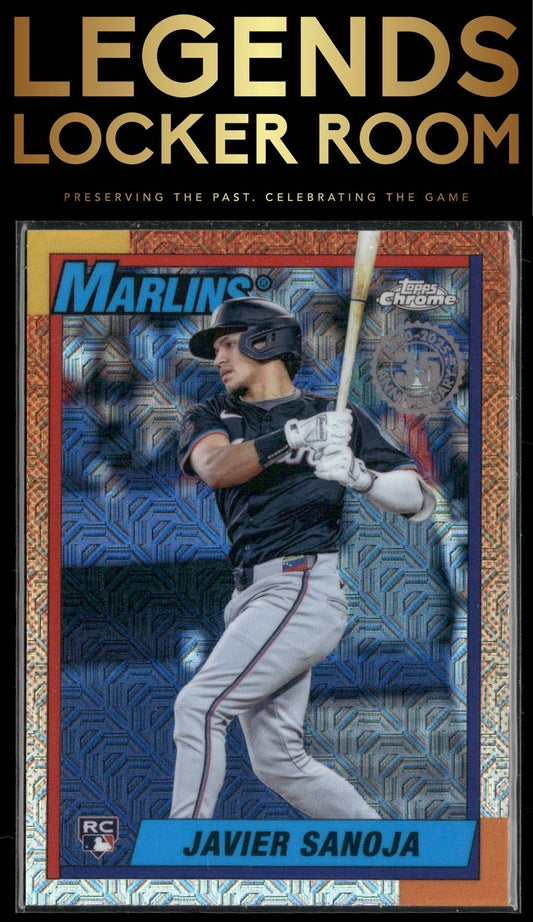 2025 Topps Javier Sanoja 1990 Topps Baseball 35th Anniversary Chrome Mojo