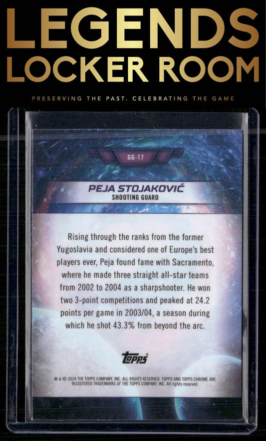 2023-24 Topps Chrome Cosmic #GG-17 Peja Stojaković Galaxy Greats
