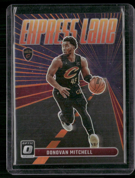 2023-24 Donruss Optic #19 Donovan Mitchell Express Lane Orange #/39