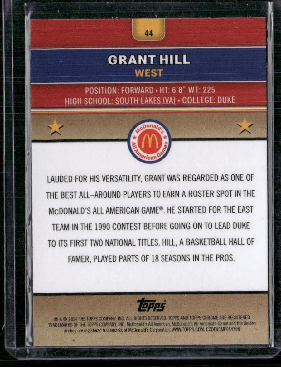 2024 Topps Chrome McDonald's All-American #44 Grant Hill
