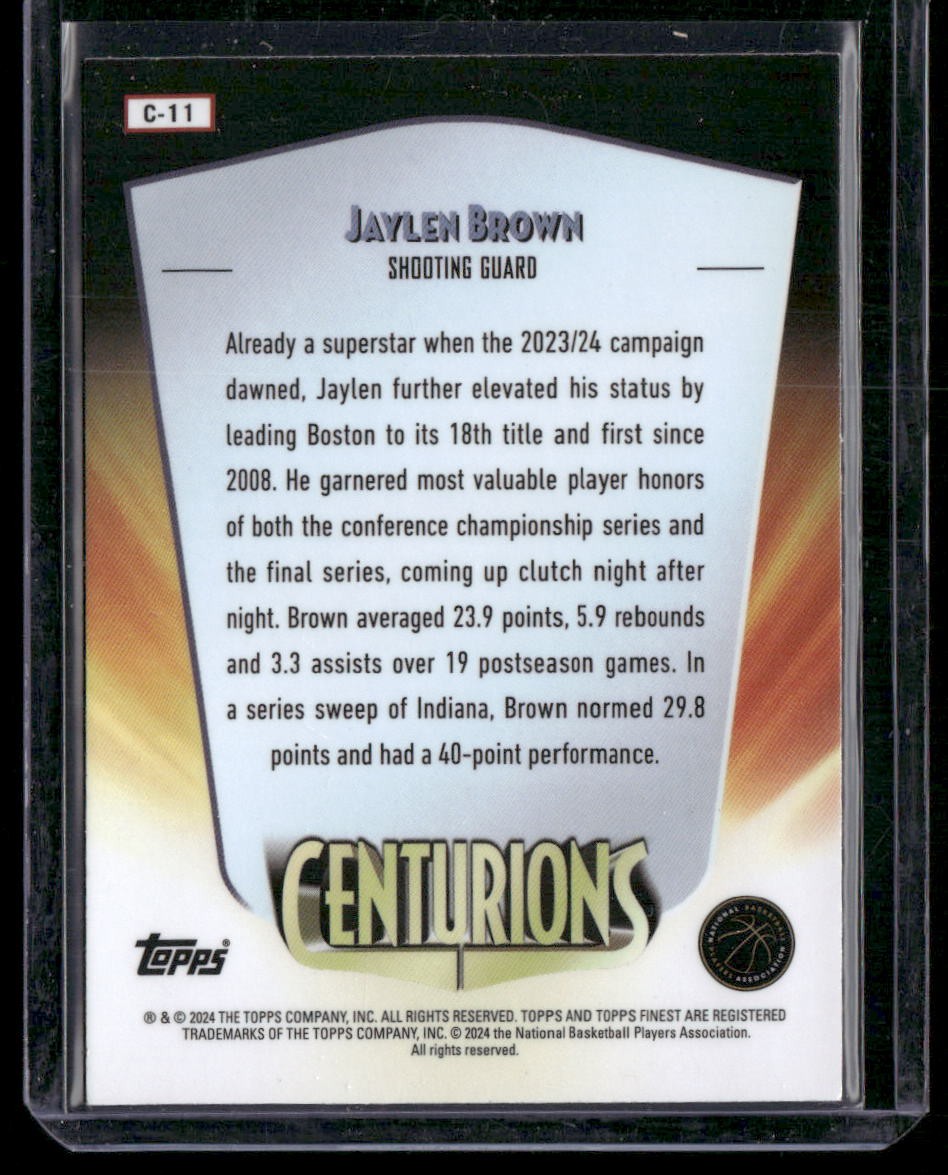 2024 Topps Finest #C-11 Jaylen Brown Centurions