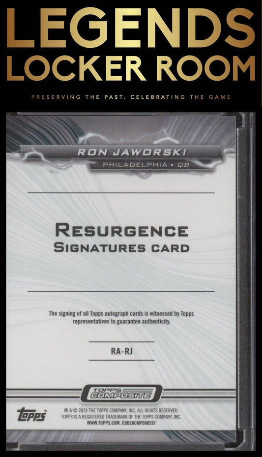 2023 Topps Composite Ron Jaworski Resurgence Signatures Black #/2
