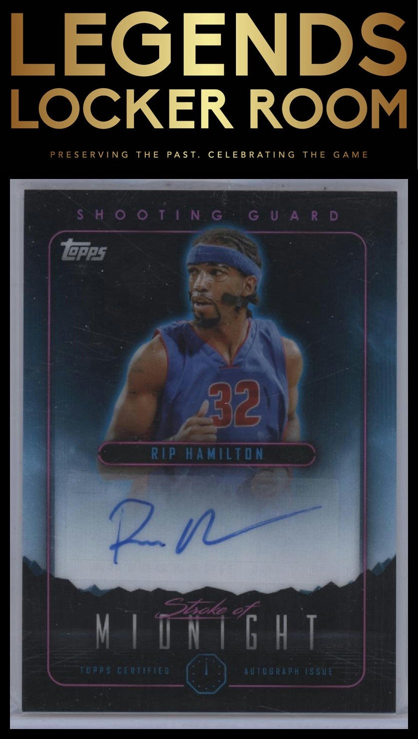 2023-24 Topps Midnight #SMA-RHA Rip Hamilton Stroke of Midnight Autographs
