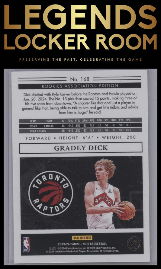 2023-24 Panini Noir #168 Gradey Dick #/99