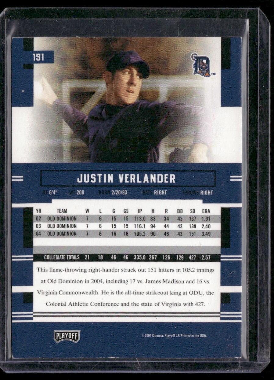 2005 Playoff Prestige #151 Justin Verlander