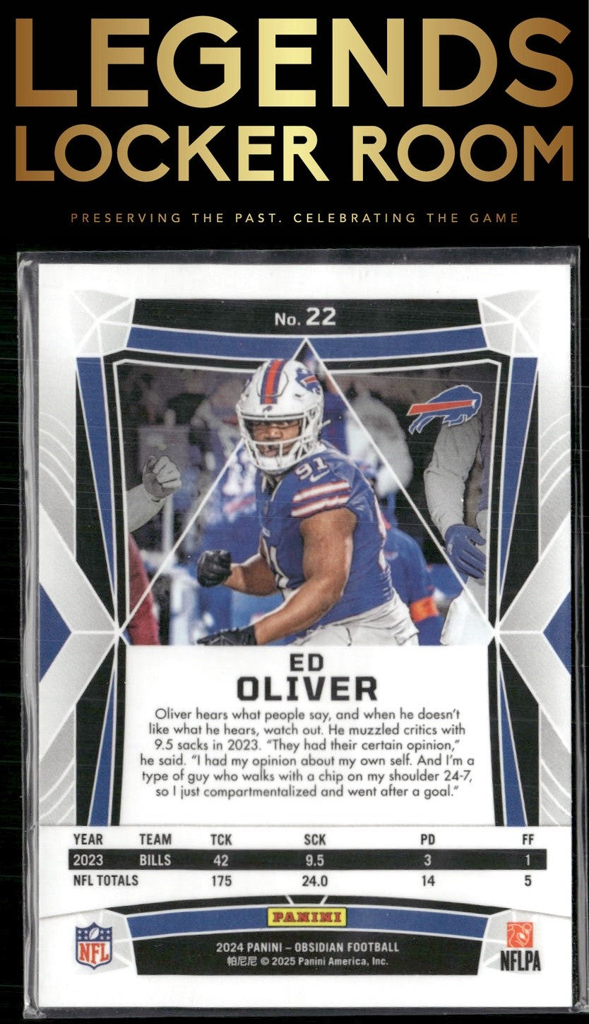 2024 Panini Obsidian #22 Ed Oliver