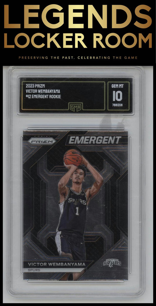 2023-24 Panini Prizm #12 Victor Wembanyama Emergent GMA 10