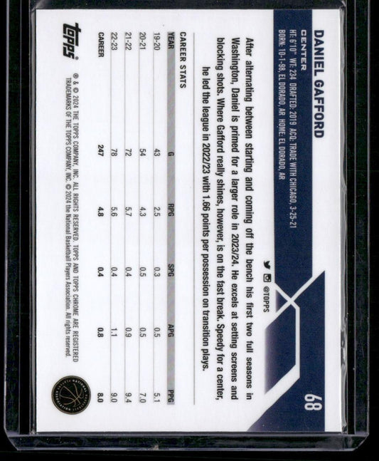 2023-24 Topps Chrome #68 Daniel Gafford