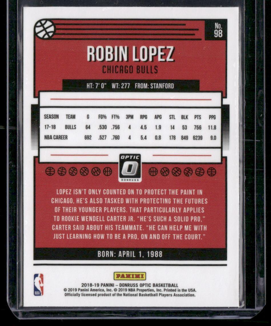 2018-19 Donruss Optic #98 Robin Lopez