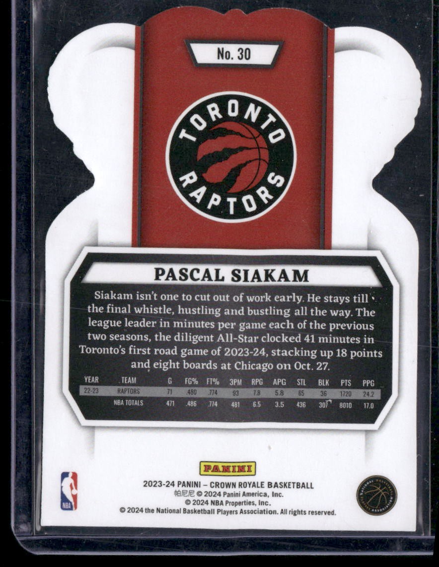 2023-24 Panini Crown Royale #30 Pascal Siakam