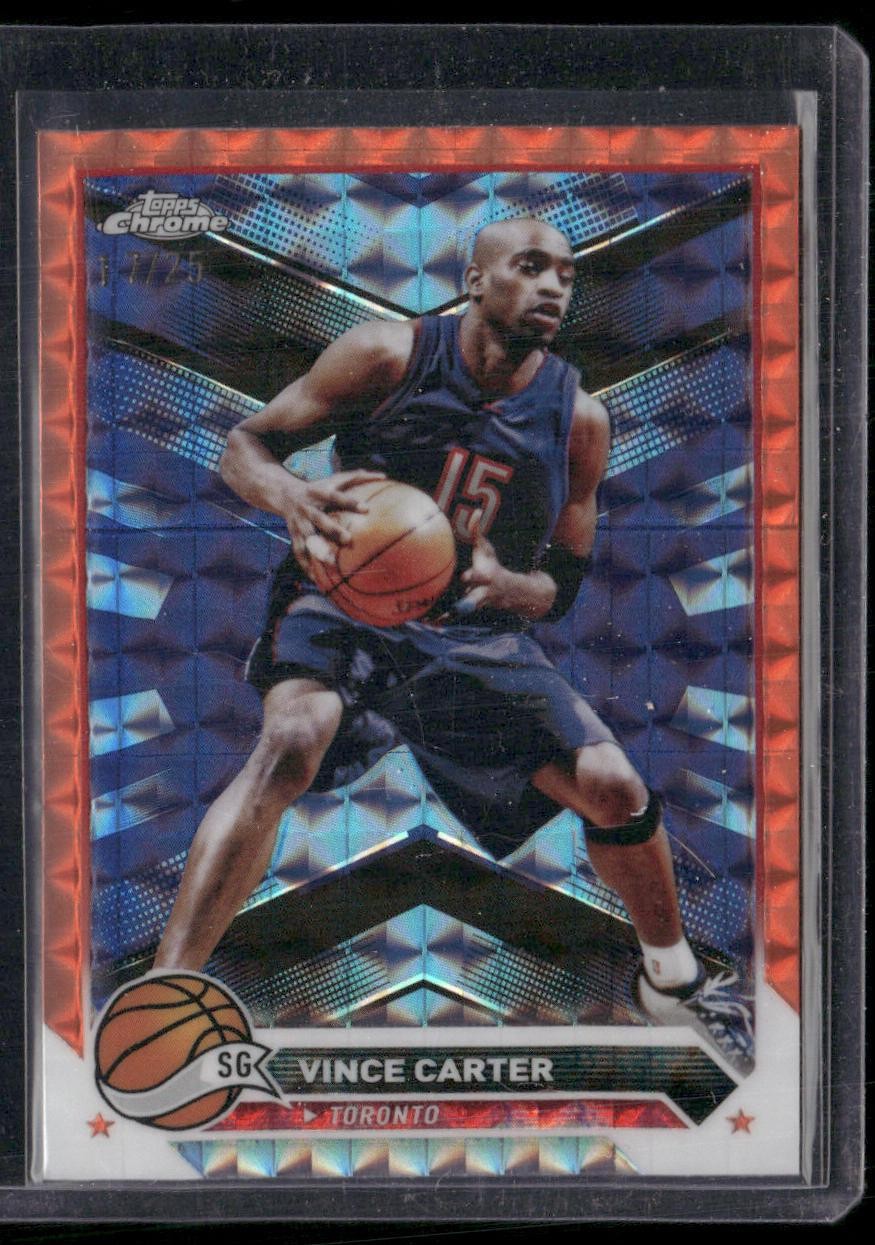 2023-24 Topps Chrome #82 Vince Carter Orange Geometric #/25
