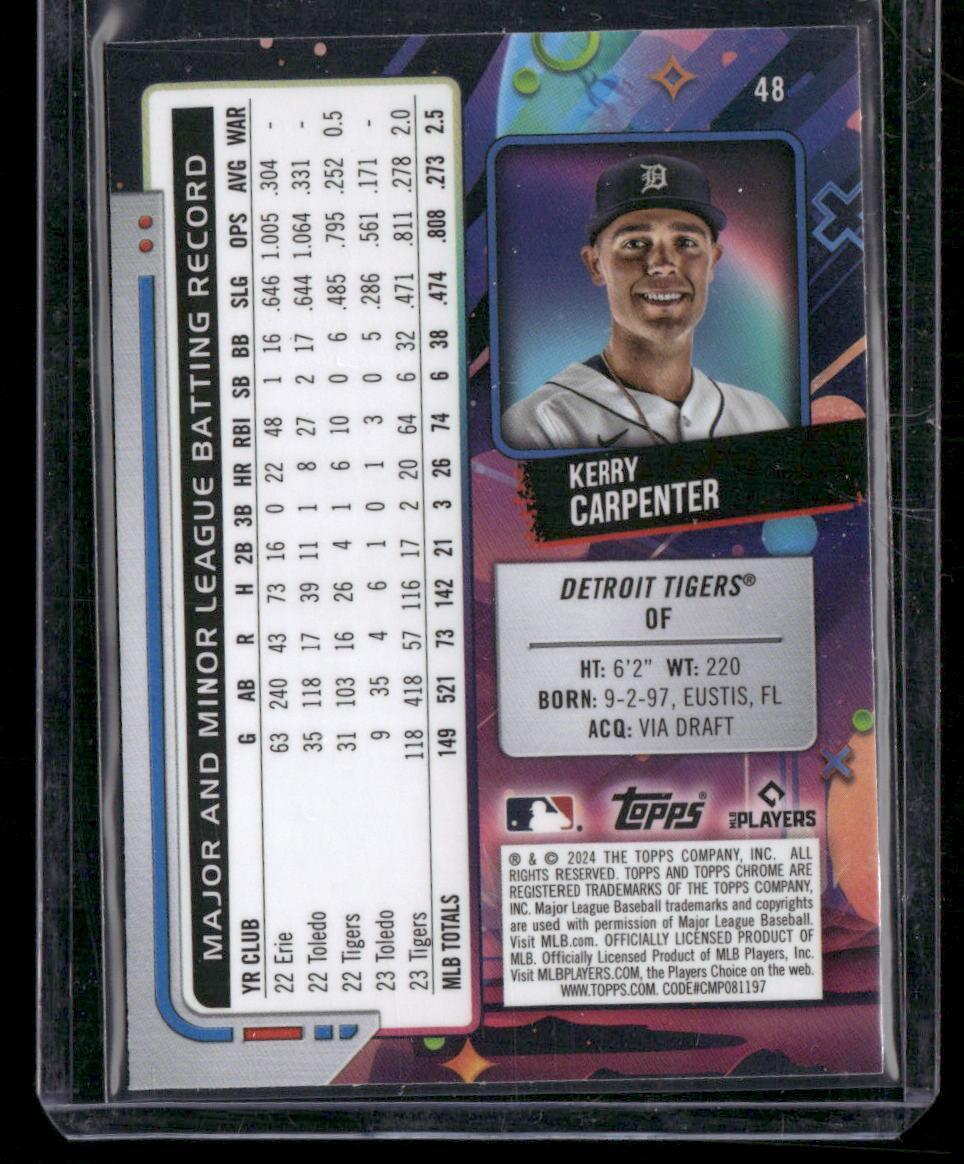2024 Topps Chrome Cosmic #48 Kerry Carpenter