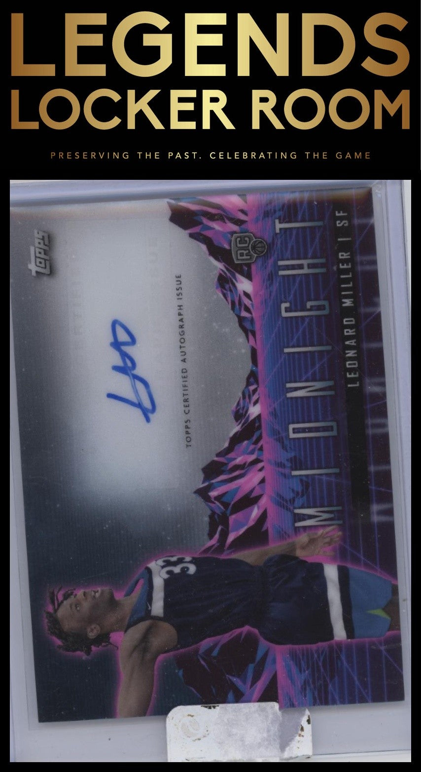 2023-24 Topps Midnight #RHS-LM Leonard Miller Rookie Horizon Signatures