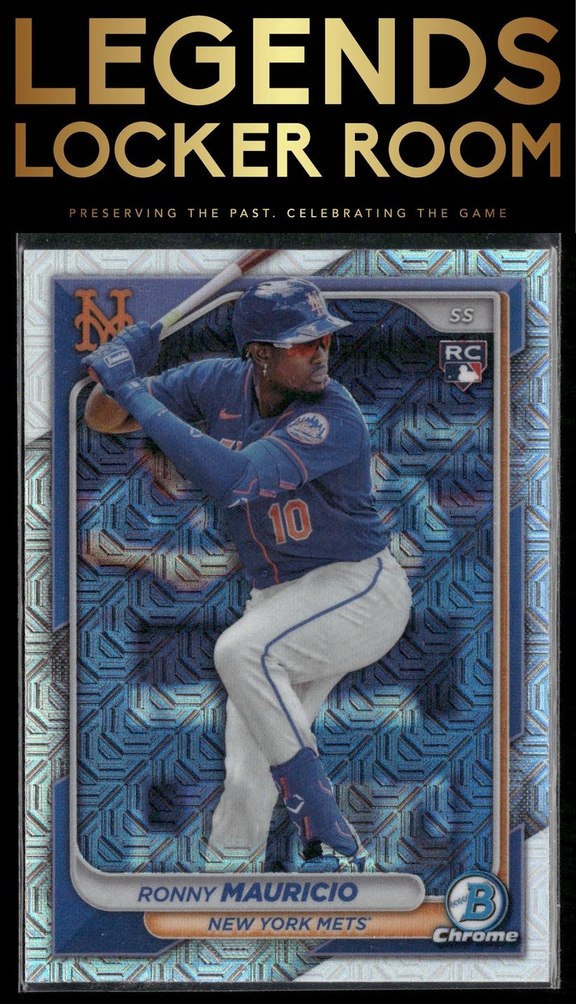 2024 Bowman #13 Ronny Mauricio Chrome Mojo Refractors