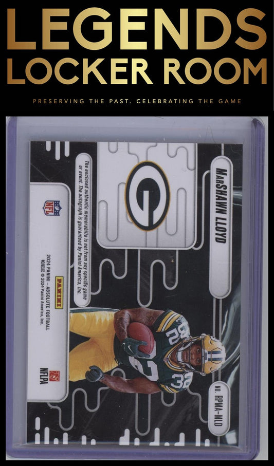 2024 Panini Absolute MarShawn Lloyd Rookie Premiere Materials Autos Quad #/299