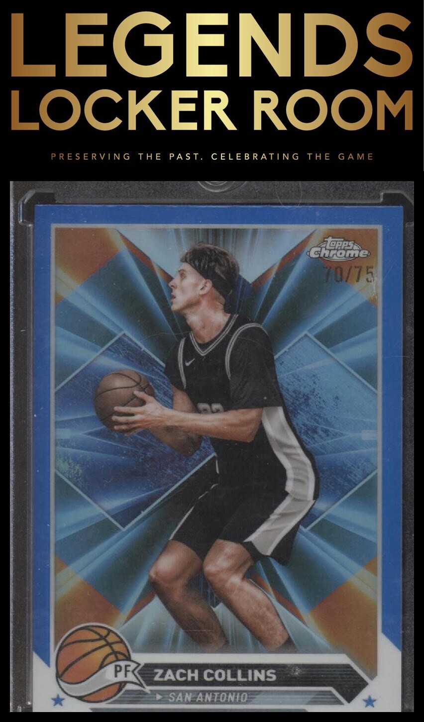 2023-24 Topps Chrome #65 Zach Collins Blue Refractors #/75