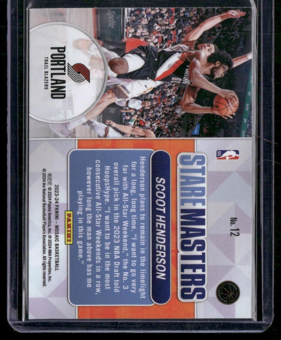 2023-24 Panini Mosaic #12 Scoot Henderson Stare Masters