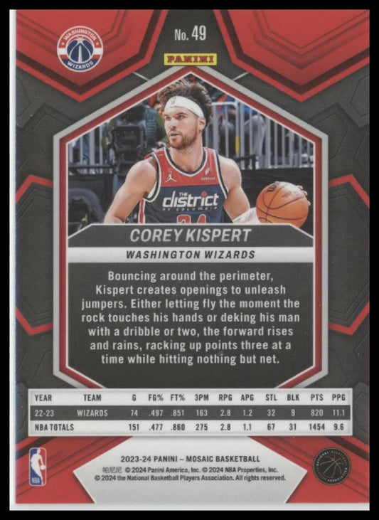 2023-24 Panini Mosaic #49 Corey Kispert