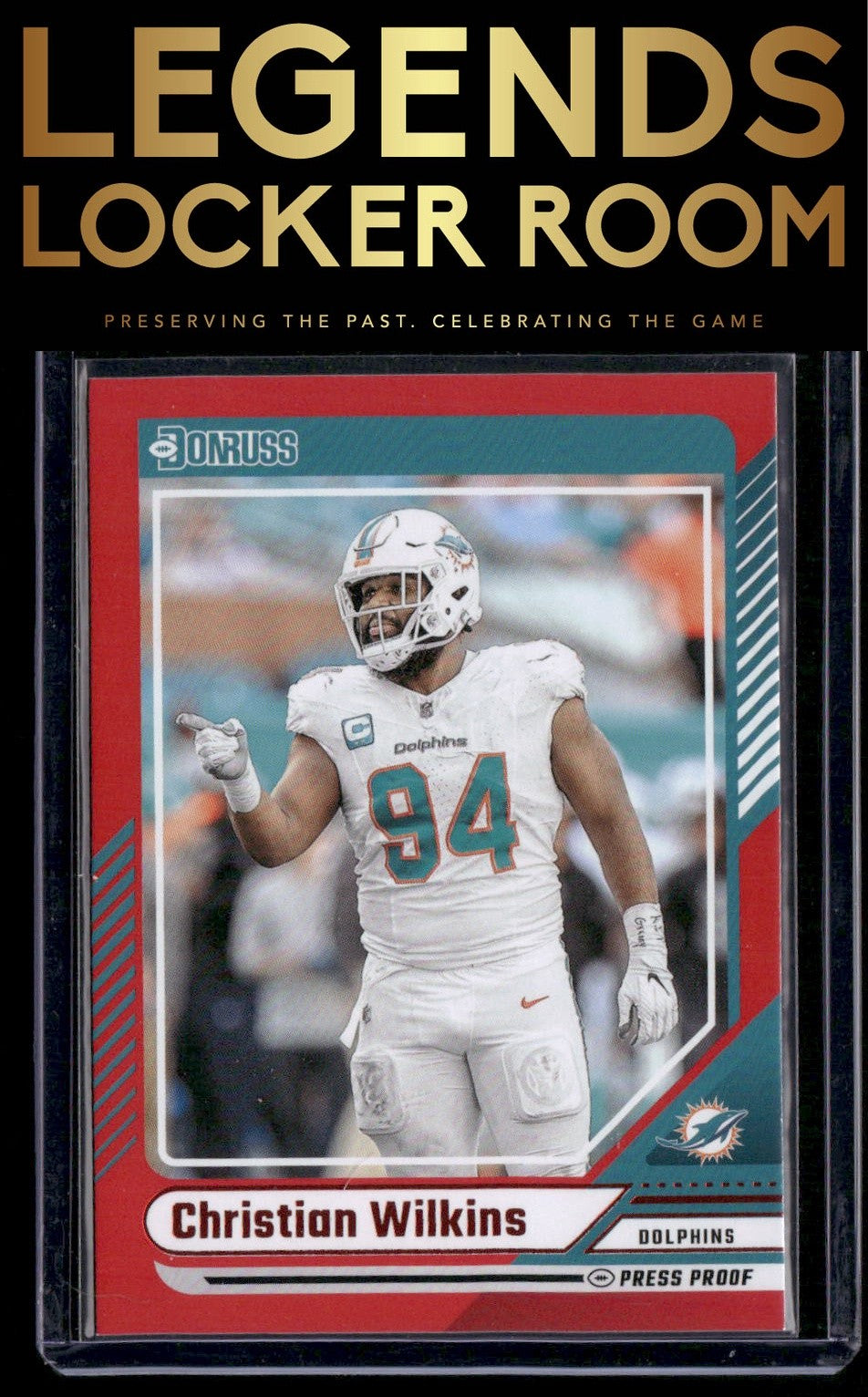 2024 Donruss #284 Christian Wilkins Press Proof Red