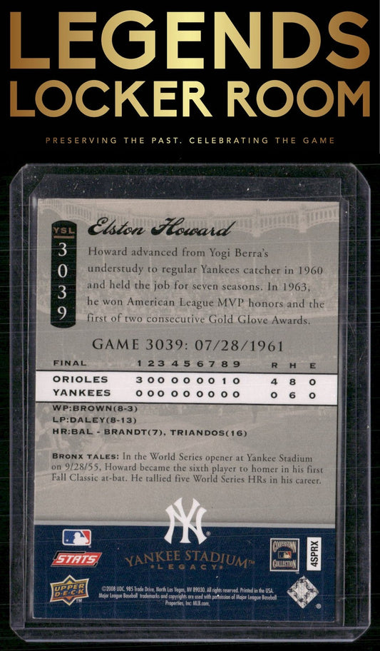 2008 Upper Deck Yankee Stadium Legacy #3039 Elston Howard