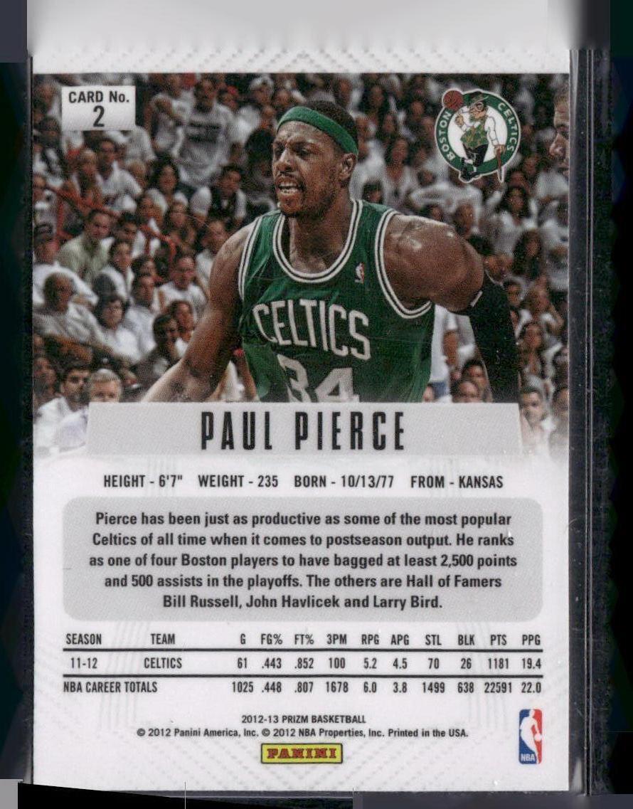 2012-13 Panini Prizm #2 Paul Pierce