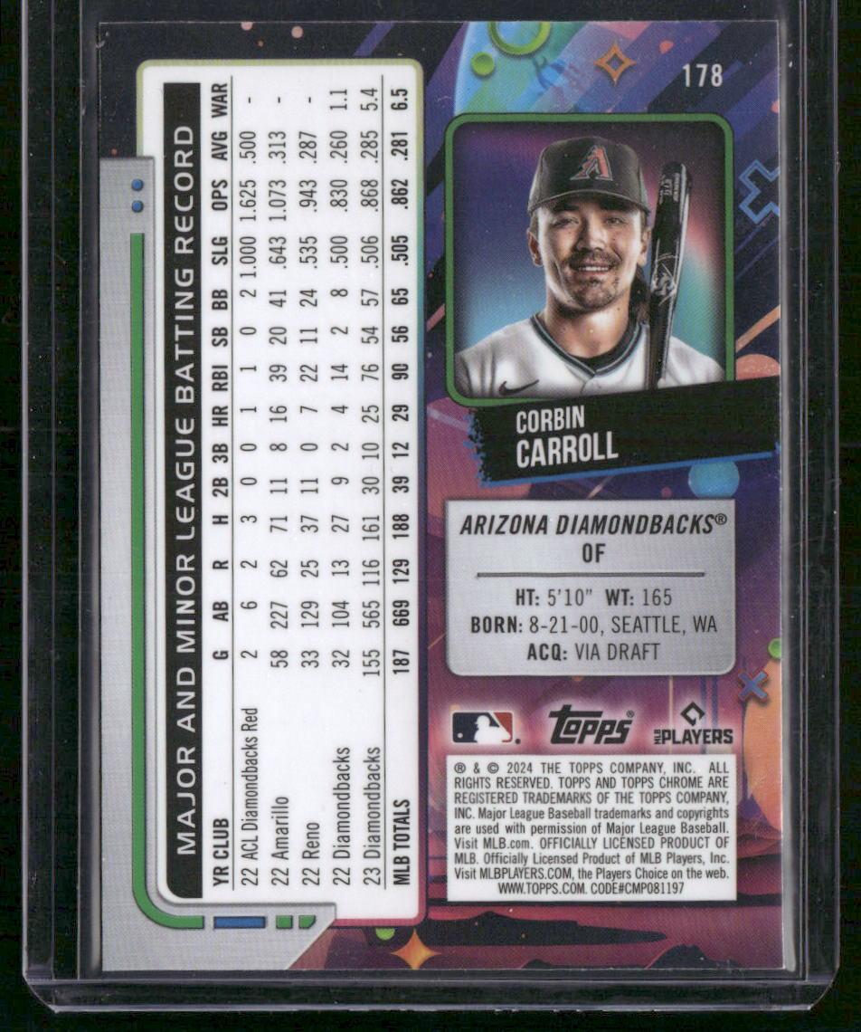 2024 Topps Chrome Cosmic #178 Corbin Carroll