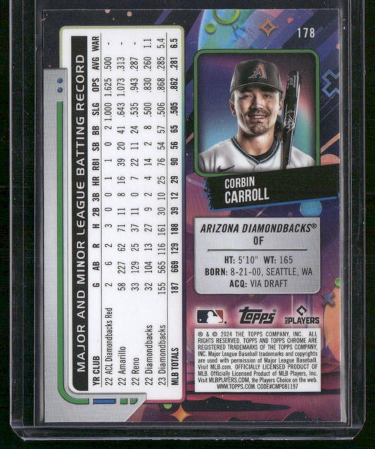 2024 Topps Chrome Cosmic #178 Corbin Carroll