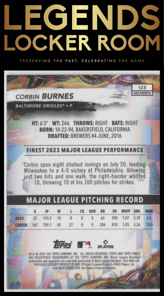 2024 Finest #123 Corbin Burnes