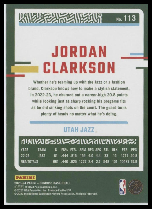 2023-24 Donruss #113 Jordan Clarkson