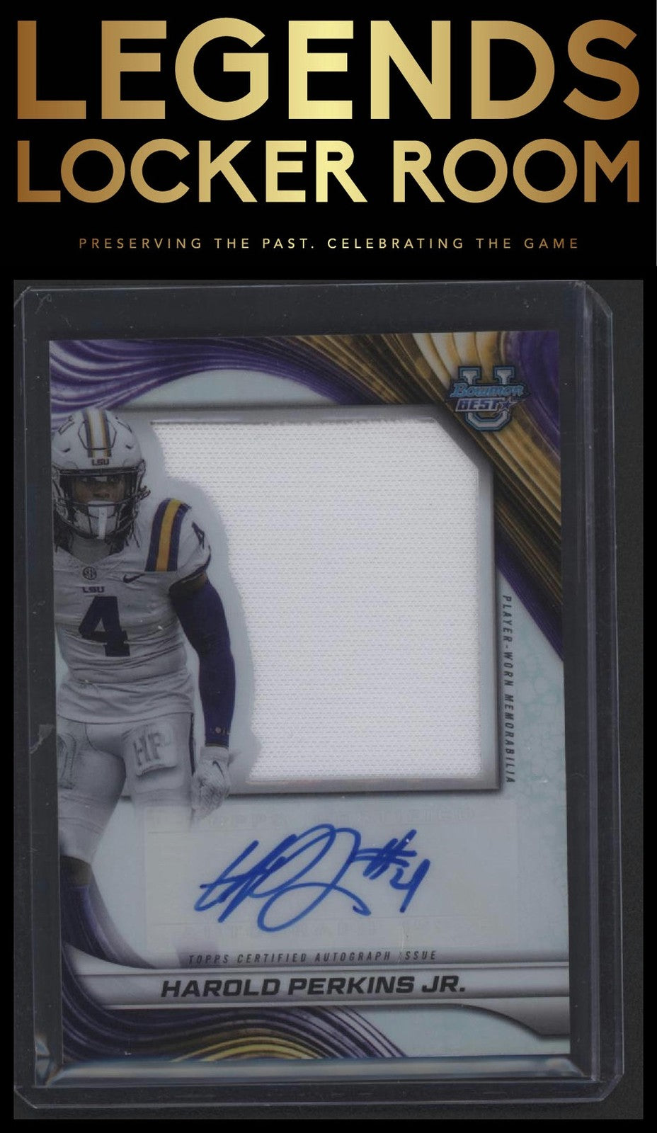 2024 Bowman University Best Harold Perkins Jr. Prospect Jumbo Relic Auto