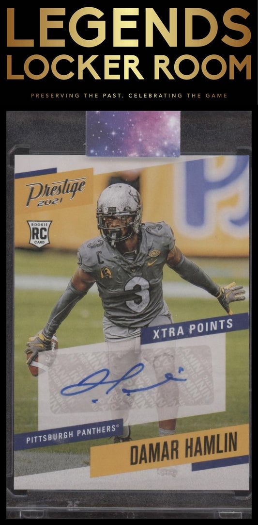 2021 Panini Chronicles Draft Picks Damar Hamlin Prestige Xtra Points Signatures