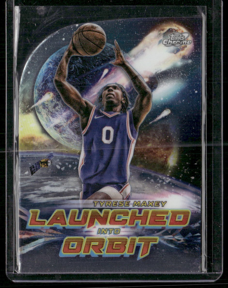 2023-24 Topps Chrome Cosmic #LIO-16 Tyrese Maxey Launched Into Orbit