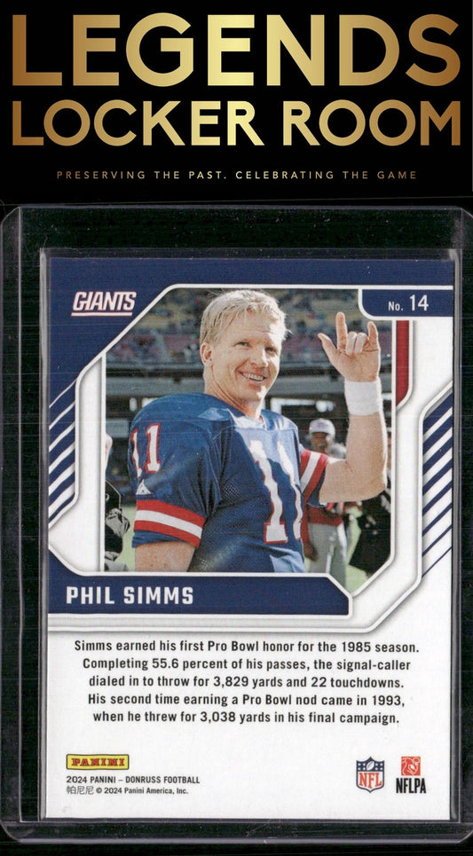 2024 Donruss #14 Phil Simms The Legends Series