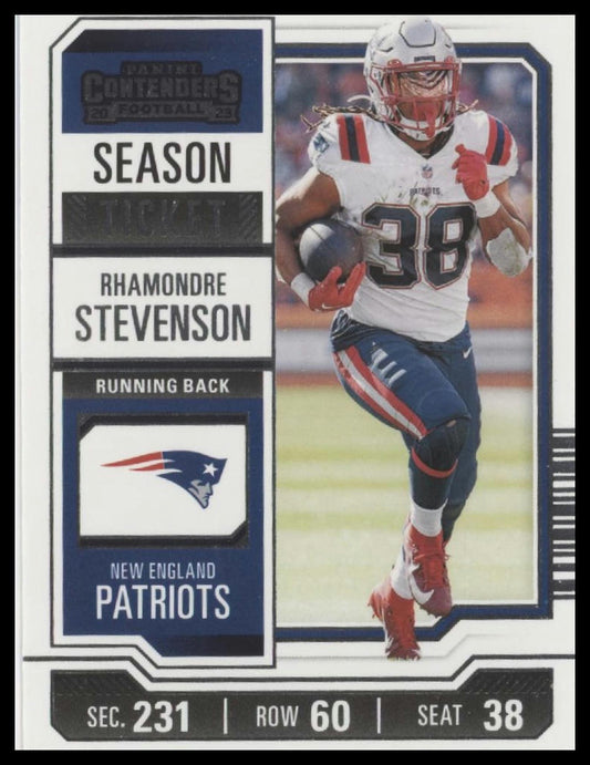 2023 Panini Contenders #71 Rhamondre Stevenson
