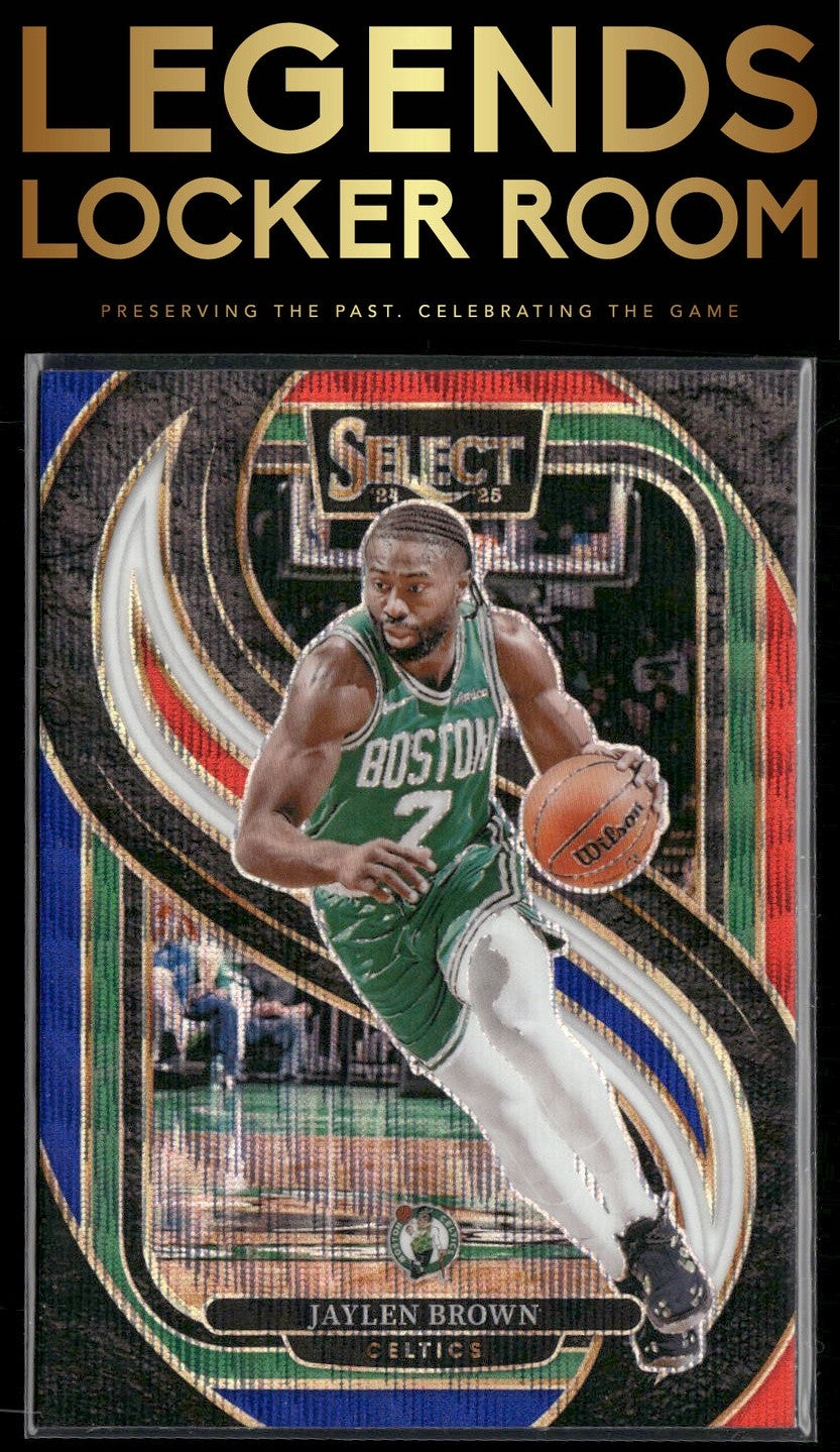 2024-25 Panini Select #146 Jaylen Brown Tri-Color Prizm
