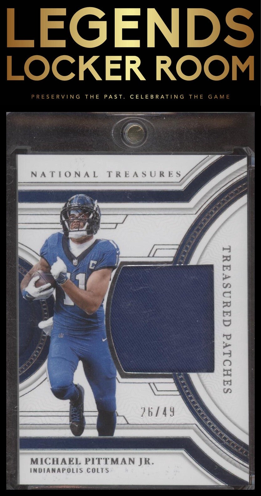 2023 Panini National Treasures Michael Pittman Jr. Treasured Patches #/49