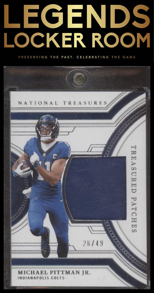 2023 Panini National Treasures Michael Pittman Jr. Treasured Patches #/49