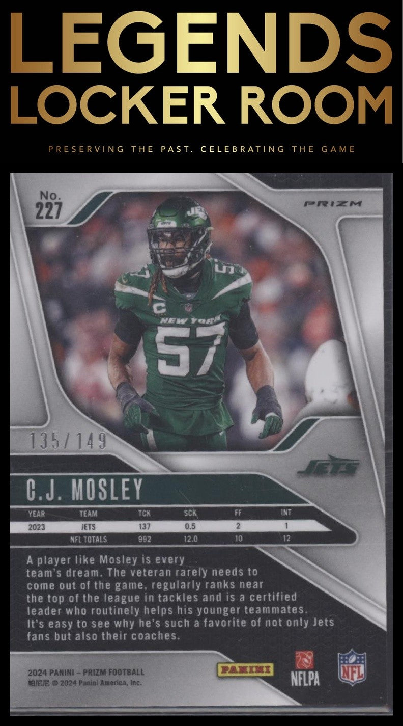 2024 Panini Prizm #227 C.J. Mosley Red Wave #/149