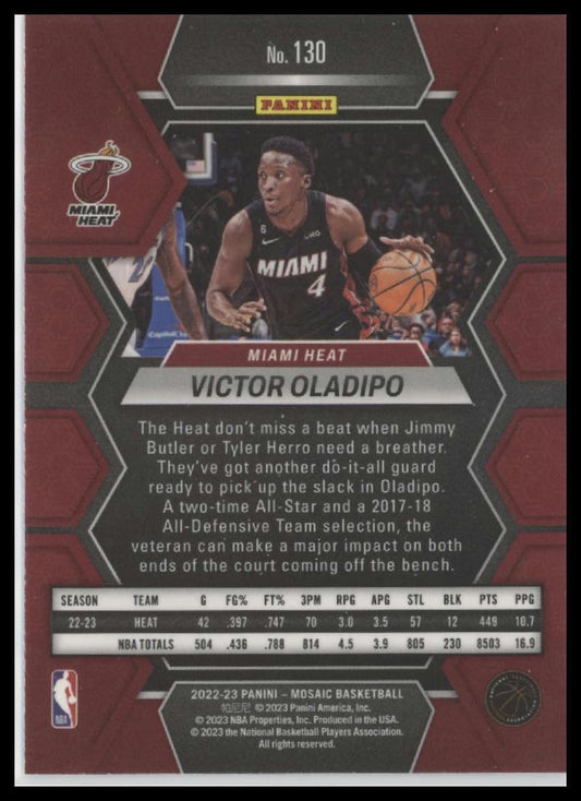 2022-23 Panini Mosaic #130 Victor Oladipo