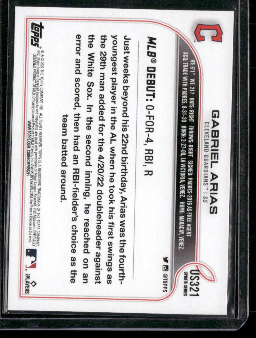 2022 Topps Update #US321 Gabriel Arias