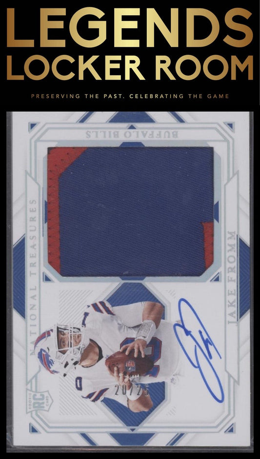 2020 Panini National Treasures Jake Fromm Rookie Material Auto Silver /25