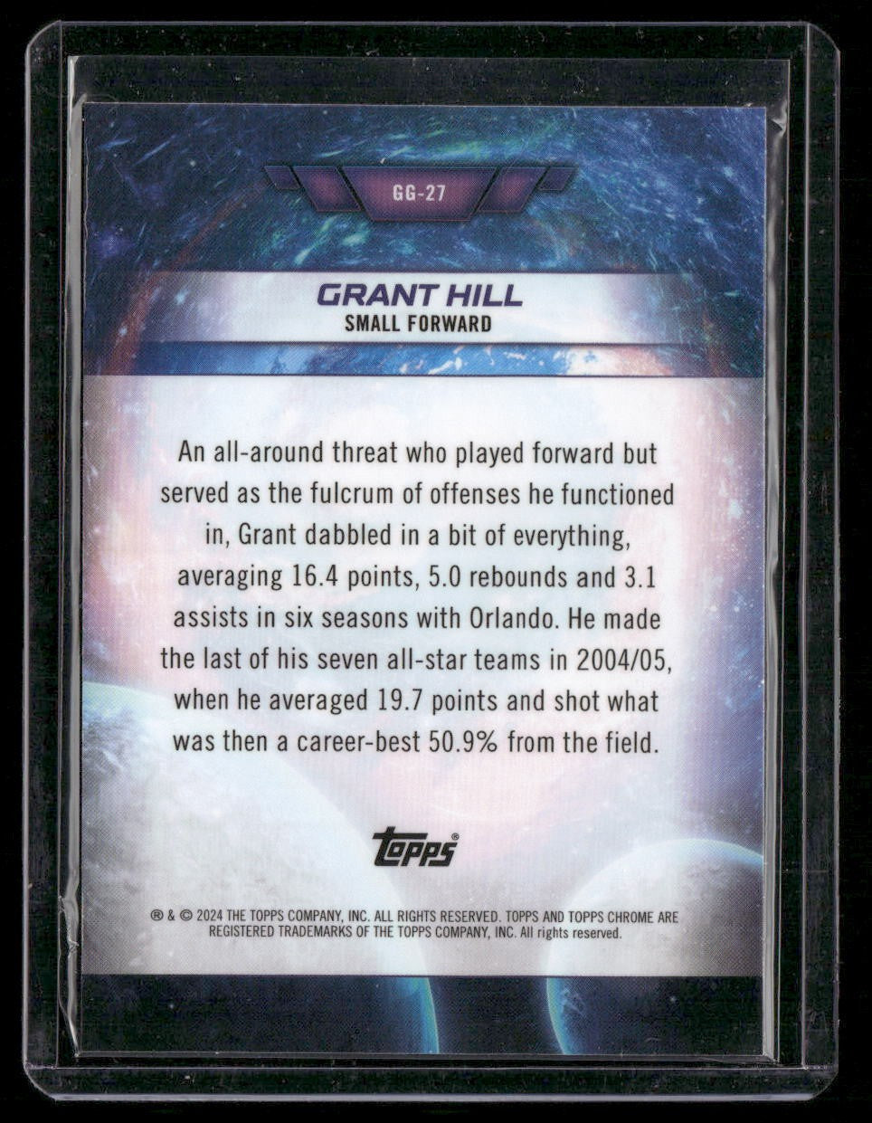 2023-24 Topps Chrome Cosmic #GG-27 Grant Hill Galaxy Greats