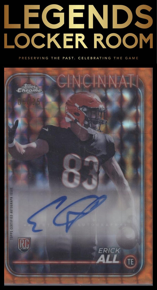 2024 Topps Chrome Erick All Rookie Auto Orange Geometric Refractor /25